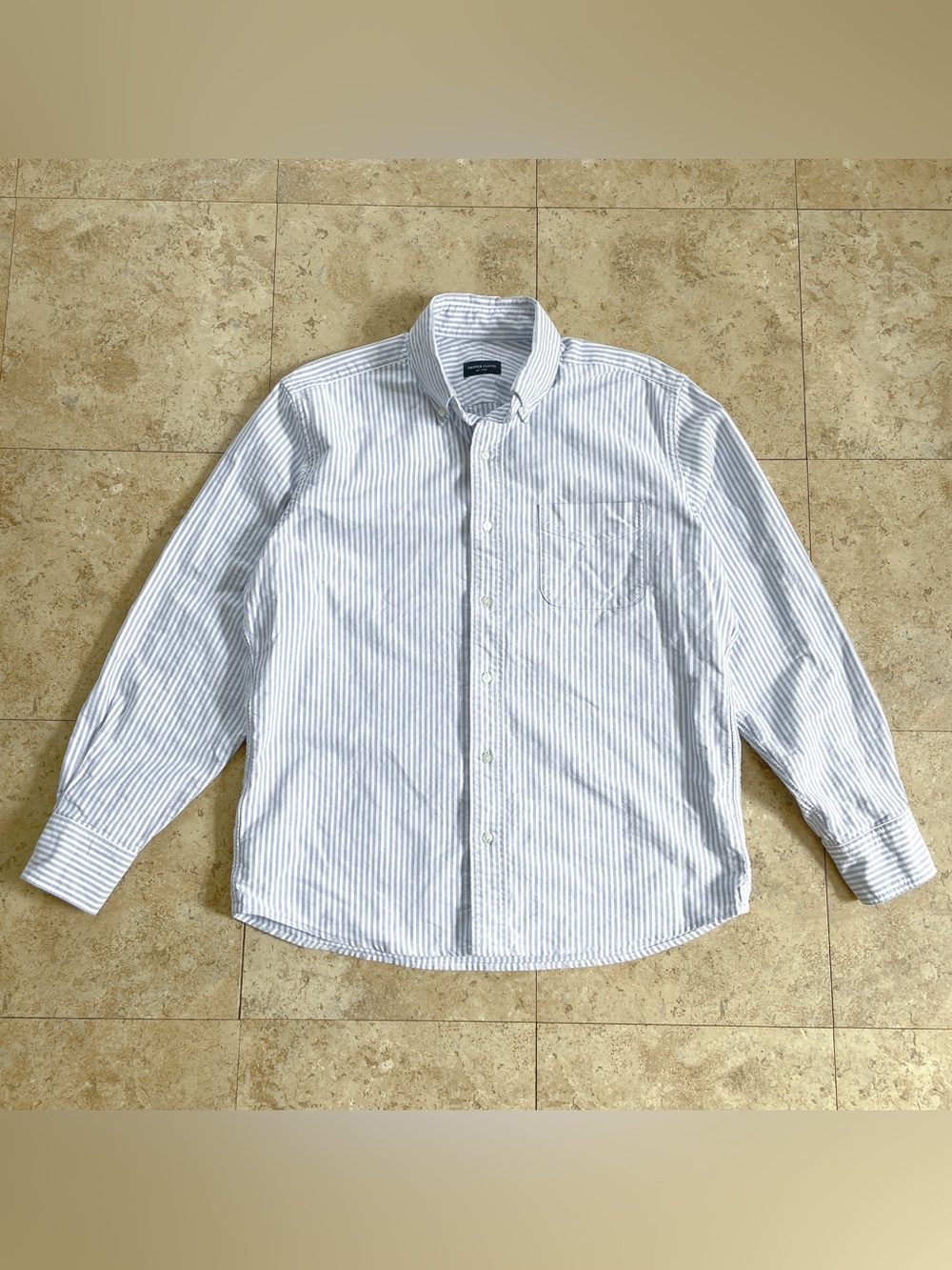 Proper Cloth The Clark Oxford Cloth button down striped dress shirt